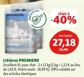 Maxi Zoo Premiere litières offre