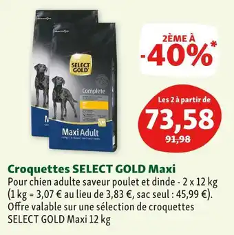 Maxi Zoo Select gold croquettes maxi offre