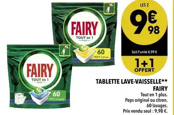 Supeco Fairy tablette lave-vaisselle* offre