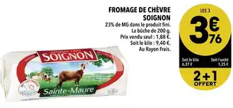 Supeco Soignon fromage de chèvre offre