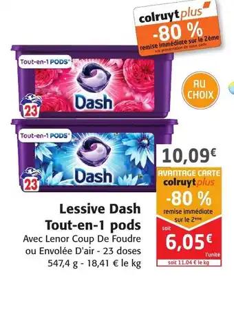Colruyt Lessive dash tout-en-1 pods offre