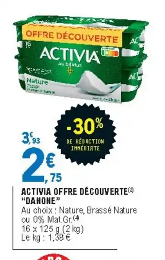 E.Leclerc Activia Offre Découverte Danone offre