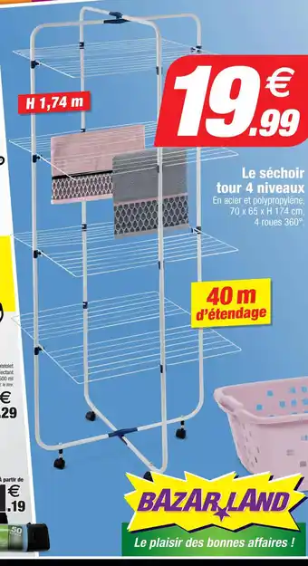 Bazarland Le séchoir tour 4 niveaux offre