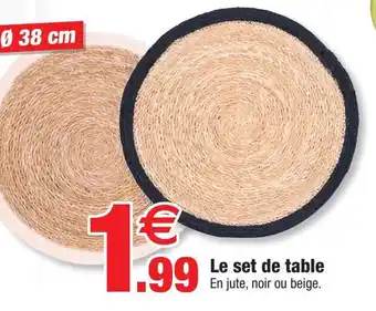 Bazarland Le set de table offre