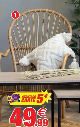 Bazarland Le fauteuil en rotin lisa offre