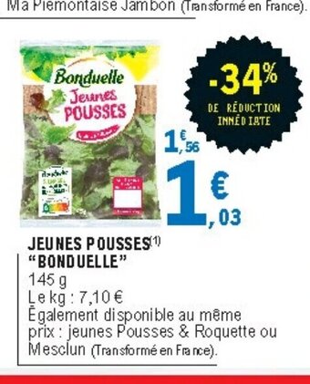 E.Leclerc Jeunes Pousses Bonduelle offre