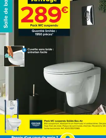 Pack WC suspendu Solido Bau Air