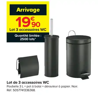Castorama Lot de 3 accessoires WC offre