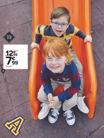 Carrefour Tex polo garçon offre