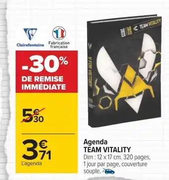 Carrefour Clairefontaine agenda team vitality offre
