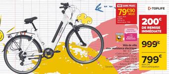 Carrefour Toplife vélo de ville avec assistance électrique offre