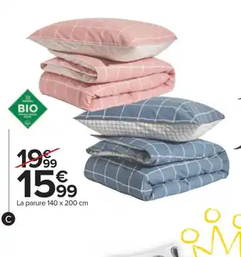 Carrefour Parure "checks" offre