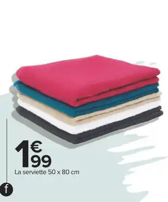 Carrefour Linge de toilette "unie" offre