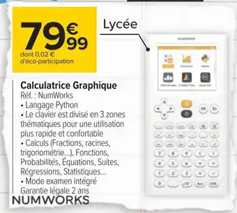 Numworks calculatrice graphique