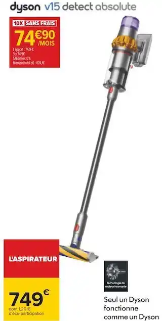 Carrefour Dyson dyson v15 detect absolute offre
