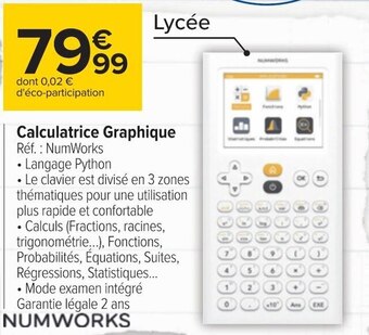 Carrefour Calculatrice graphique offre