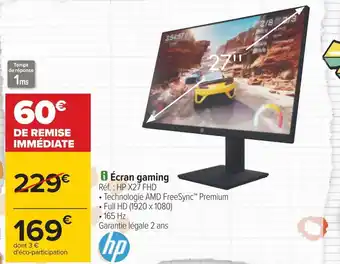 Carrefour Hp écran gaming offre