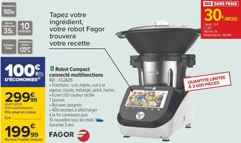 Carrefour Fagor robot compact connecté multifonctions offre