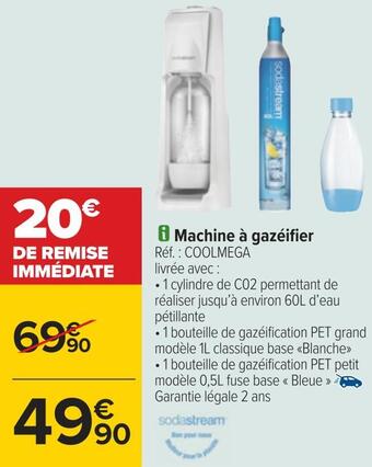 Carrefour Sodastream machine à gazéifier offre