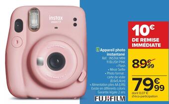 Carrefour Fujifilm appareil photo instantané offre