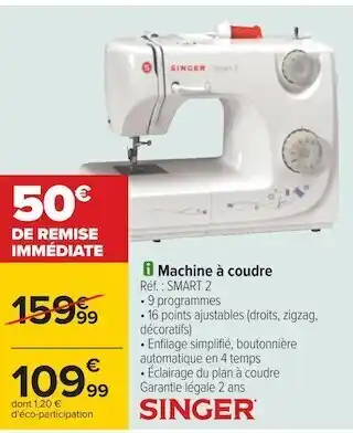 Carrefour Singer machine à coudre offre