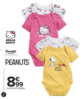 Carrefour Bodies manches courtes offre