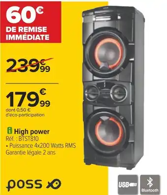 Carrefour Poss high power offre