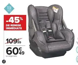 Carrefour Tex baby siège-auto groupe offre