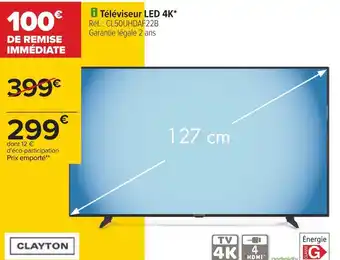 Carrefour Clayton téléviseur led 4k offre
