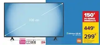 Carrefour Xiaomi itéléviseur led 4k offre