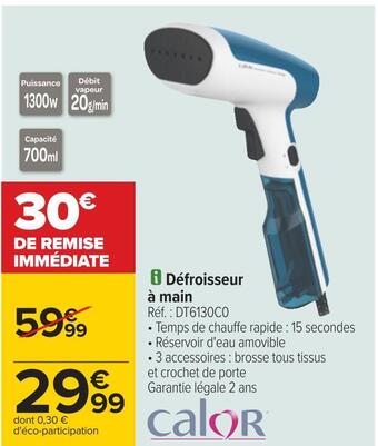 Carrefour Calor défroisseur à main offre