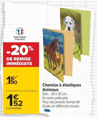Carrefour Chemise à élastiques animaux offre