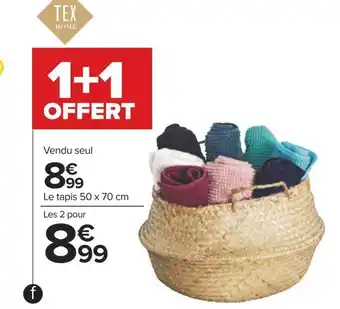 Carrefour Tex home tapis "chenille" offre
