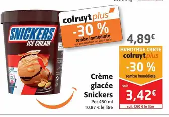 Colruyt Crème glacée snickers offre