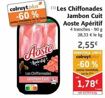 Les chiffonnades jambon cuit aoste apéritif