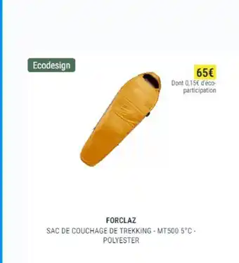 Decathlon Sac de couchage de trekking - mt500 5 c- polyester offre