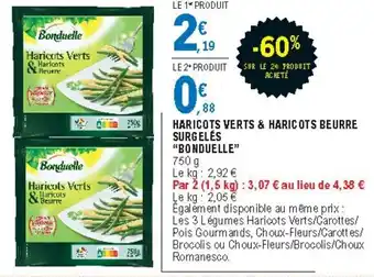 E.Leclerc Haricots Verts & Haricots Beurre Hachis Parmentier Format Familial Surgelés offre