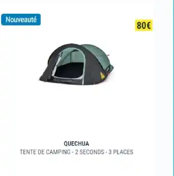 Decathlon Tente de camping - 2 seconds - 3 places offre