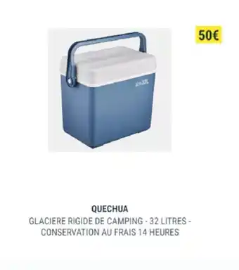 Decathlon Glaciere rigide de camping - 32 litres - conservation au frais 14 heures offre