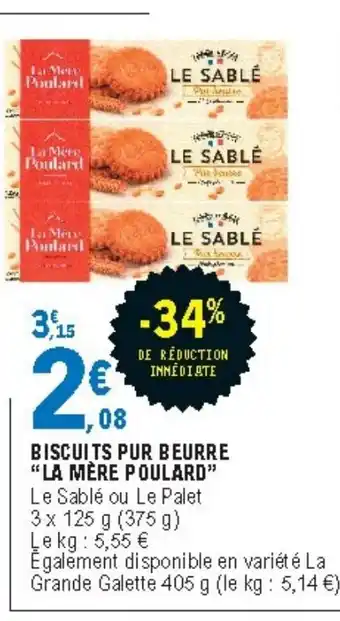 E.Leclerc BIscuits Pur Beurre La Mère Poulard offre