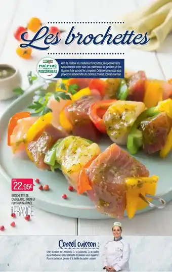 Match Brochette de cabillaud thon et poivron marinée offre