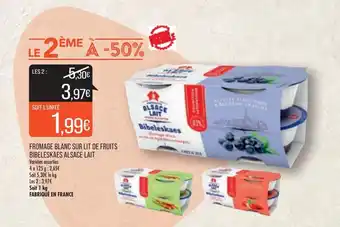 Match Fromage blanc sur lit de fruits bibeleskaes alsace lait offre