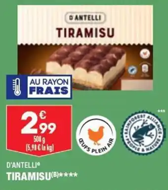 ALDI D'ANTELLI tiramisu offre