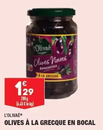 ALDI L'OLIVAÉ olives à la grecque en bocal offre