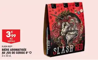 ALDI SLASH RED bière aromatisée au jus de cerise 8 offre