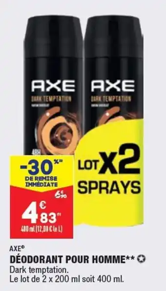 ALDI AXE déodorant pour homme offre