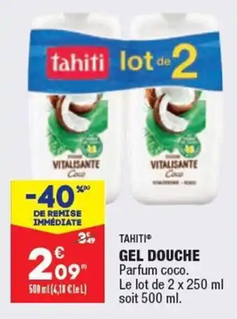 ALDI TAHITI gel douche offre