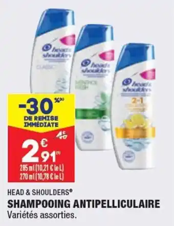 ALDI HEAD & SHOULDERS shampooing antipelliculaire offre