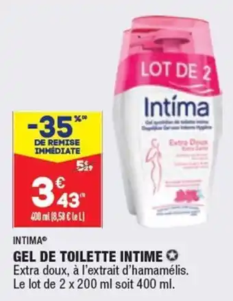 ALDI INTIMA gel de toilette intime offre