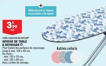 ALDI HOME CREATION BATHROOM housse de table à repasser offre